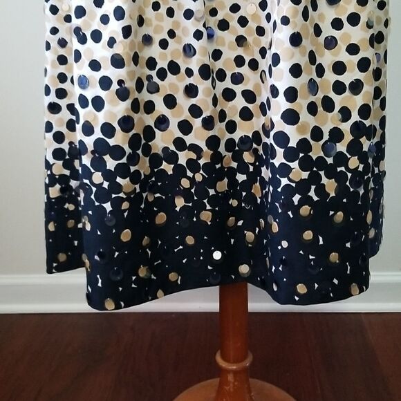 Ellen Tracey Blue Multicolored Sequins Skirt size 6 - Picture 5 of 8